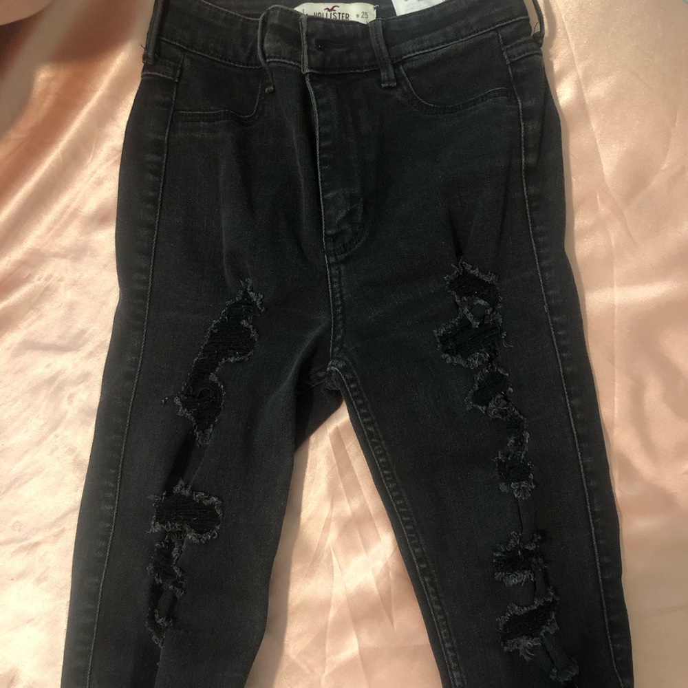 Hollister Black Ripped Denim Jeans Skinny